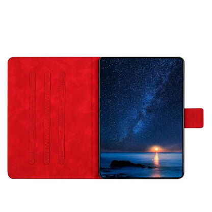 For Samsung Galaxy Tab A9+ SM-X210 / X216 / X218 Case Couple Cat Imprinted Microfiber Leather Smart Tablet Cover