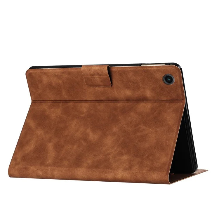 For Samsung Galaxy Tab A9+ SM-X210 / X216 / X218 Case Couple Cat Imprinted Microfiber Leather Smart Tablet Cover