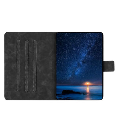 For Samsung Galaxy Tab A9+ SM-X210 / X216 / X218 Case Couple Cat Imprinted Microfiber Leather Smart Tablet Cover