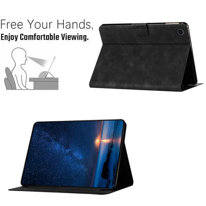 For Samsung Galaxy Tab A9+ SM-X210 / X216 / X218 Case Couple Cat Imprinted Microfiber Leather Smart Tablet Cover