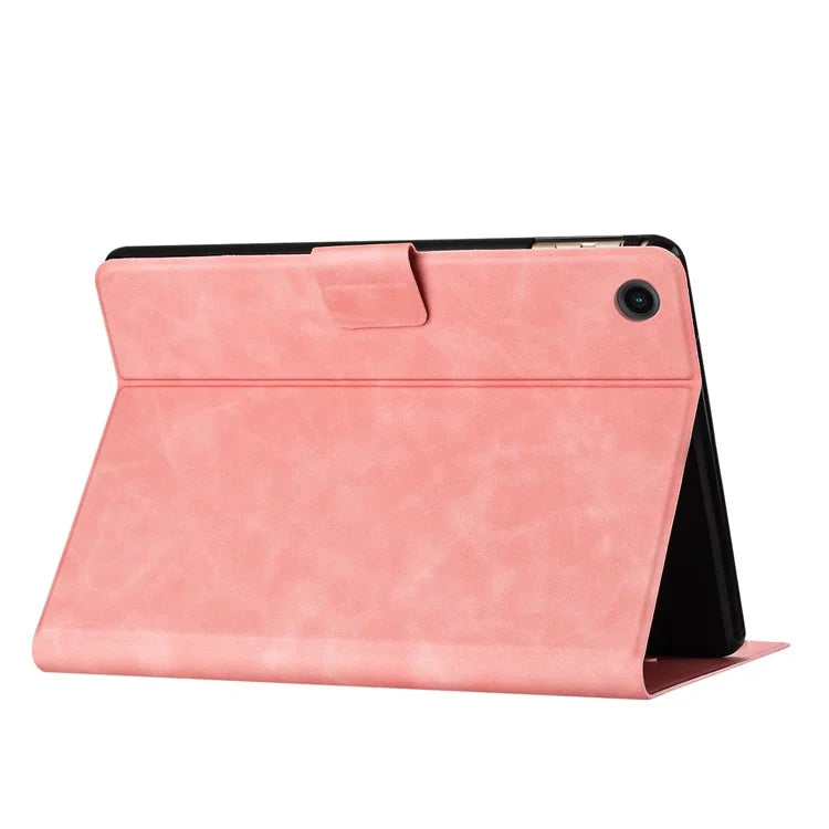 For Samsung Galaxy Tab A9+ SM-X210 / X216 / X218 Case Couple Cat Imprinted Microfiber Leather Smart Tablet Cover
