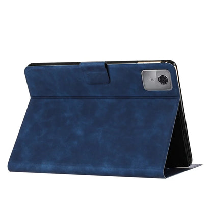 For Lenovo Tab M11 / Xiaoxin Pad 11 2024 TB-330FU Case Couple Cat Imprinted Microfiber Leather Smart Tablet Cover