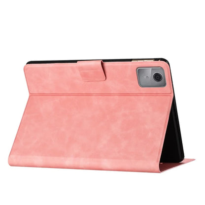 For Lenovo Tab M11 / Xiaoxin Pad 11 2024 TB-330FU Case Couple Cat Imprinted Microfiber Leather Smart Tablet Cover