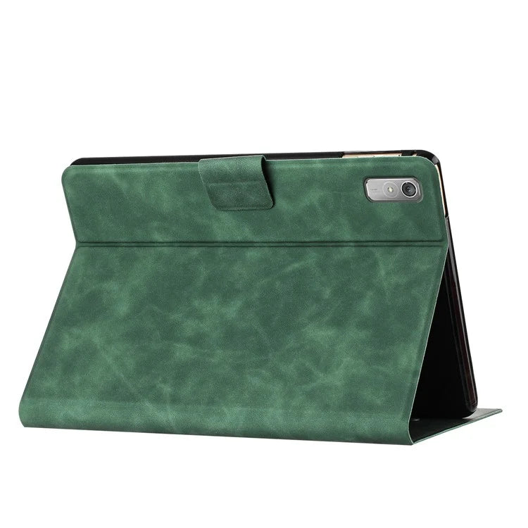 For Lenovo Tab P11 Gen 2 TB-350 Case Couple Cat Imprinted Microfiber Leather Smart Tablet Cover