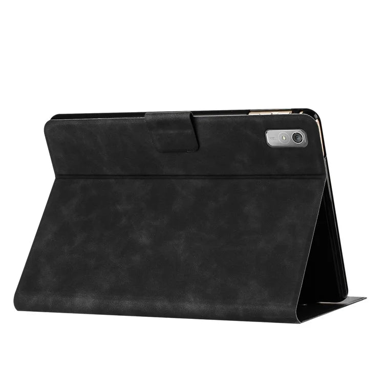 For Lenovo Tab P11 Gen 2 TB-350 Case Couple Cat Imprinted Microfiber Leather Smart Tablet Cover