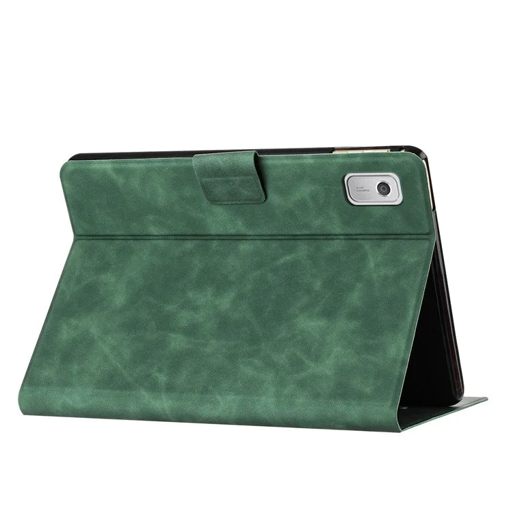 For Lenovo Tab M9 TB-310FU Case Couple Cat Imprinted Microfiber Leather Smart Tablet Cover