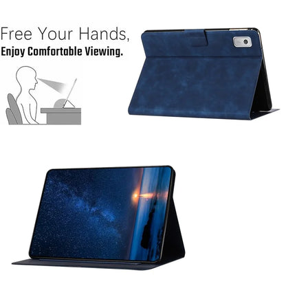 For Lenovo Tab M9 TB-310FU Case Couple Cat Imprinted Microfiber Leather Smart Tablet Cover