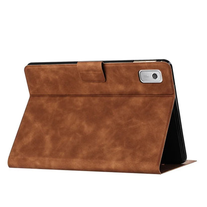 For Lenovo Tab M9 TB-310FU Case Couple Cat Imprinted Microfiber Leather Smart Tablet Cover