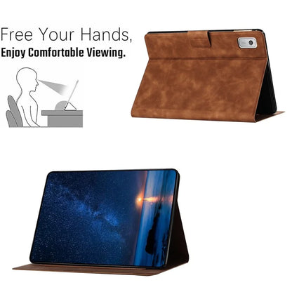 For Lenovo Tab M9 TB-310FU Case Couple Cat Imprinted Microfiber Leather Smart Tablet Cover