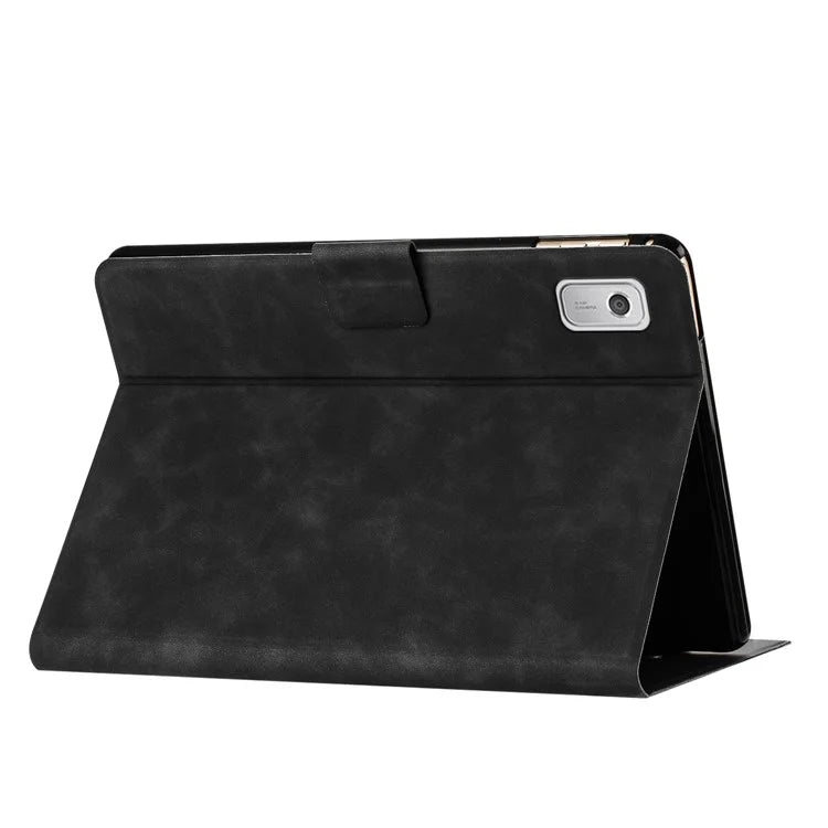 For Lenovo Tab M9 TB-310FU Case Couple Cat Imprinted Microfiber Leather Smart Tablet Cover