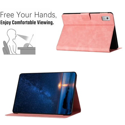 For Lenovo Tab M9 TB-310FU Case Couple Cat Imprinted Microfiber Leather Smart Tablet Cover