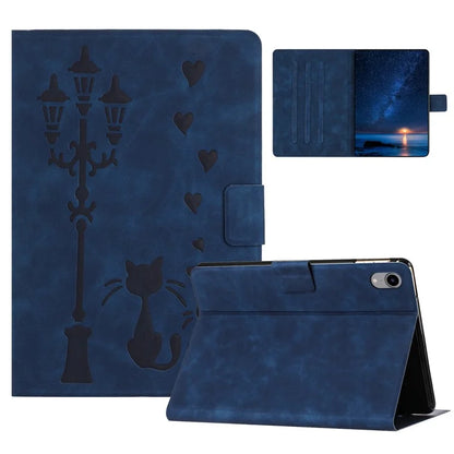 For iPad mini (2021) Case Couple Cat Imprinted Microfiber Leather Smart Tablet Cover
