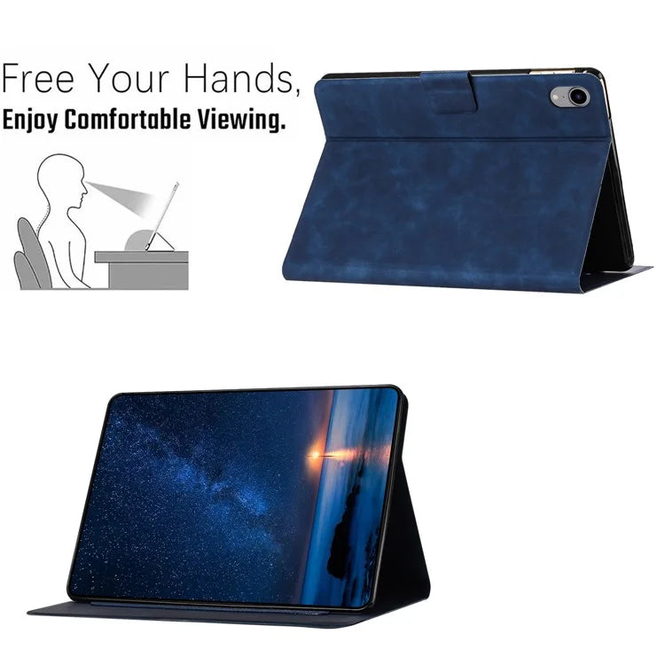 For iPad mini (2021) Case Couple Cat Imprinted Microfiber Leather Smart Tablet Cover