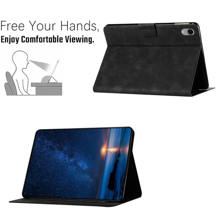 For iPad mini (2021) Case Couple Cat Imprinted Microfiber Leather Smart Tablet Cover