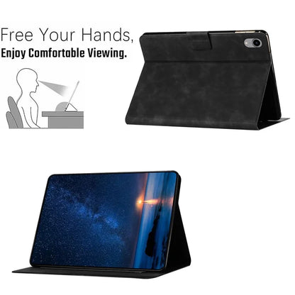 For iPad mini (2021) Case Couple Cat Imprinted Microfiber Leather Smart Tablet Cover