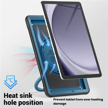 For Samsung Galaxy Tab A9+ SM-X210 / X216 / X218 Case PC+TPU Tablet Cover with Kickstand, Pencil Holder