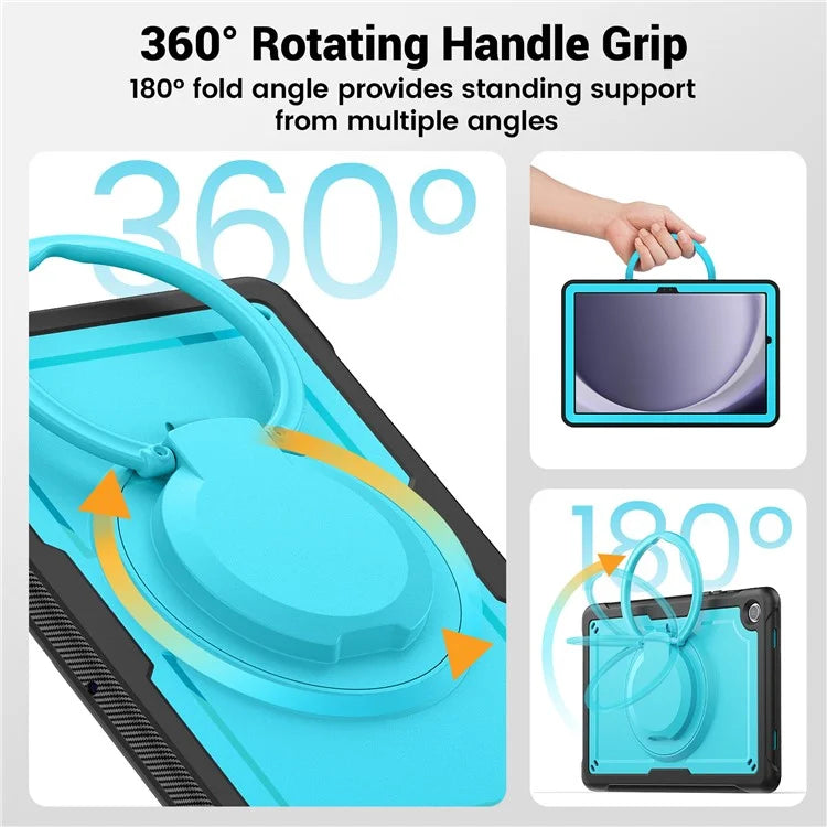 For Samsung Galaxy Tab A9+ SM-X210 / X216 / X218 Case PC+TPU Tablet Cover with Kickstand, Pencil Holder