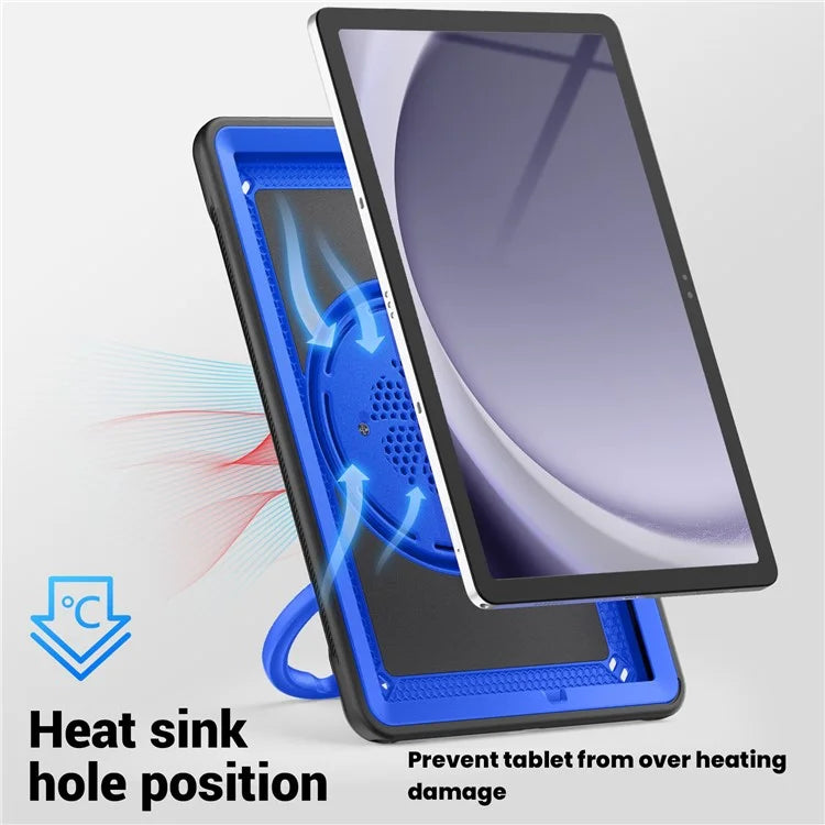 For Samsung Galaxy Tab A9+ SM-X210 / X216 / X218 Case PC+TPU Tablet Cover with Kickstand, Pencil Holder