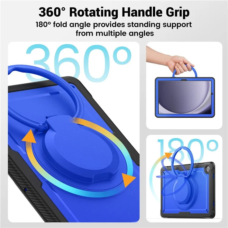 For Samsung Galaxy Tab A9+ SM-X210 / X216 / X218 Case PC+TPU Tablet Cover with Kickstand, Pencil Holder