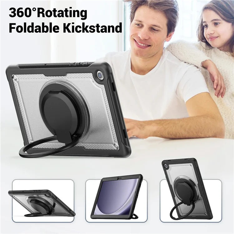 For Samsung Galaxy Tab A9+ SM-X210 / X216 / X218 Case PC+TPU Tablet Cover with Kickstand, Pencil Holder