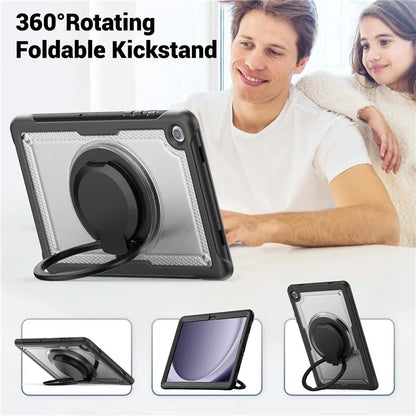 For Samsung Galaxy Tab A9+ SM-X210 / X216 / X218 Case PC+TPU Tablet Cover with Kickstand, Pencil Holder