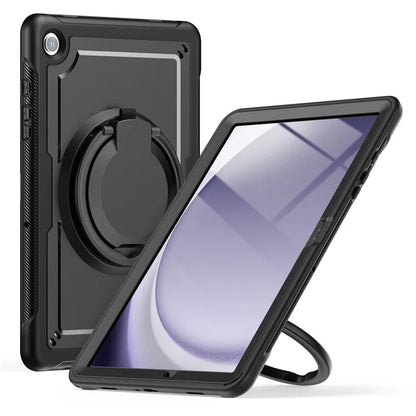 For Samsung Galaxy Tab A9+ SM-X210 / X216 / X218 Case Kickstand PC+TPU Tablet Cover with Strap, Pencil Holder
