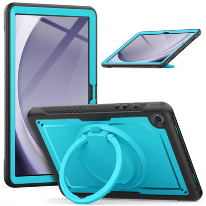 For Samsung Galaxy Tab A9+ SM-X210 / X216 / X218 Case Kickstand PC+TPU Tablet Cover with Strap, Pencil Holder