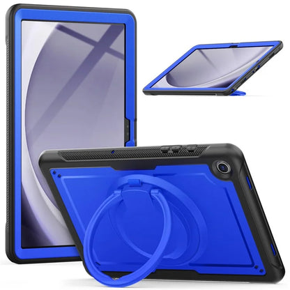 For Samsung Galaxy Tab A9+ SM-X210 / X216 / X218 Case Kickstand PC+TPU Tablet Cover with Strap, Pencil Holder