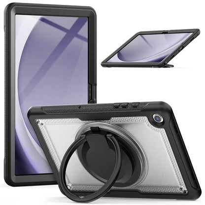 For Samsung Galaxy Tab A9+ SM-X210 / X216 / X218 Case Kickstand PC+TPU Tablet Cover with Strap, Pencil Holder