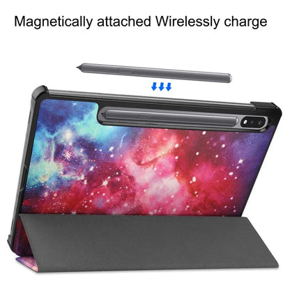 For Samsung Galaxy Tab S10+ Case Pattern Print Leather Stand Tablet Cover