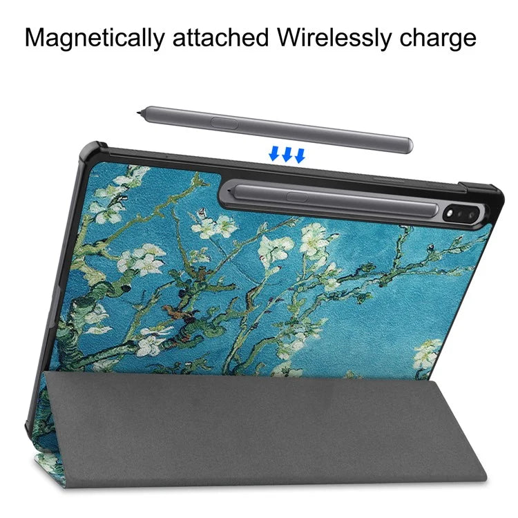 For Samsung Galaxy Tab S10+ Case Pattern Print Leather Stand Tablet Cover