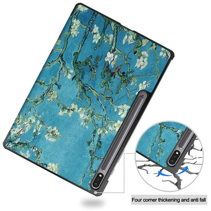 For Samsung Galaxy Tab S10+ Case Pattern Print Leather Stand Tablet Cover