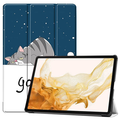 For Samsung Galaxy Tab S10+ Case Pattern Print Leather Stand Tablet Cover