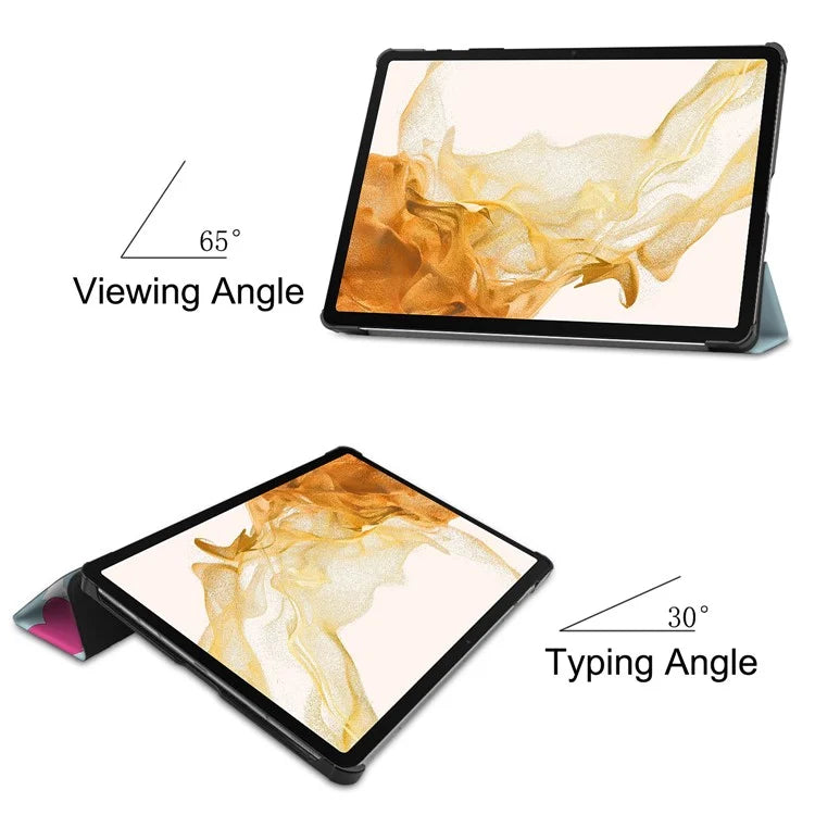 For Samsung Galaxy Tab S10+ Case Pattern Print Leather Stand Tablet Cover