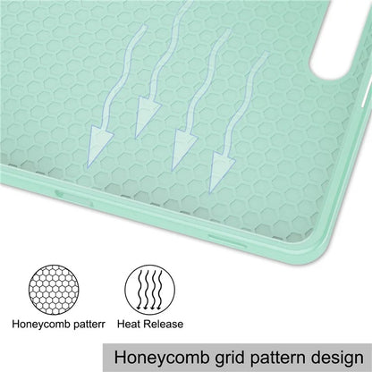 For Samsung Galaxy Tab S10+ Stand Case Shock-Absorbent Leather Tablet Cover with Pen Slot