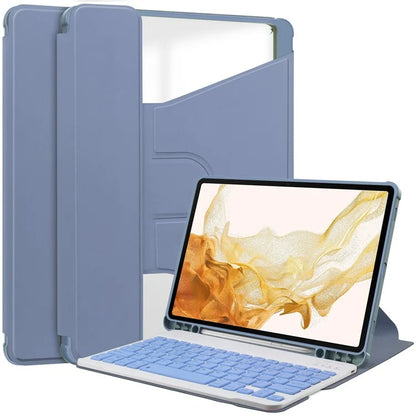 For Samsung Galaxy Tab S10 Plus Case 360° Rotary Stand PU Leather+Acrylic Tablet Cover (Without Keyboard)