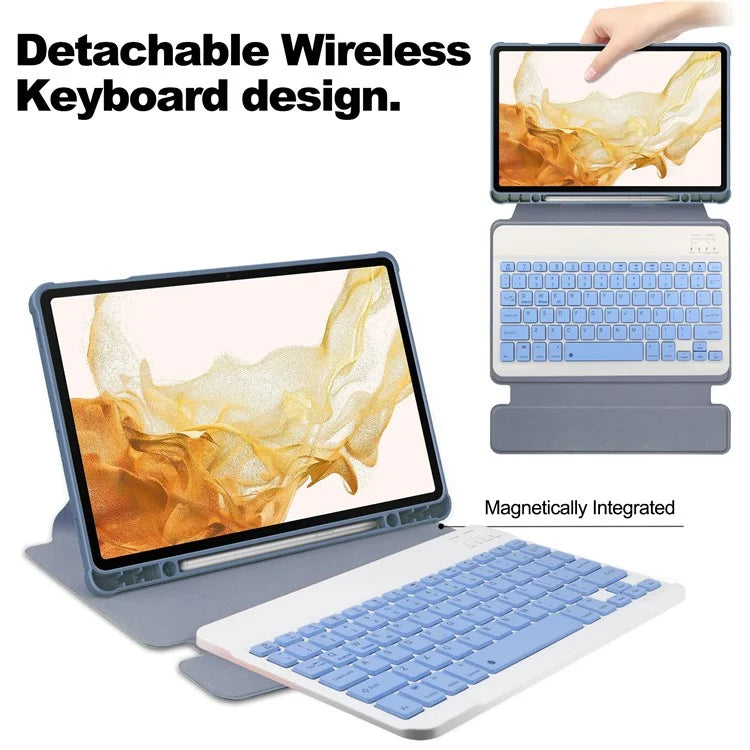 For Samsung Galaxy Tab S10 Plus Case 360° Rotary Stand PU Leather+Acrylic Tablet Cover (Without Keyboard)