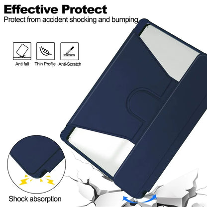 For Samsung Galaxy Tab S10 Plus Case 360° Rotary Stand PU Leather+Acrylic Tablet Cover (Without Keyboard)