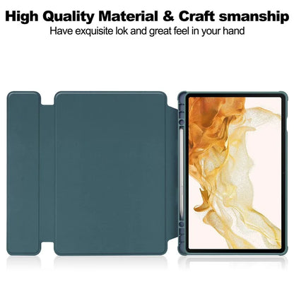 For Samsung Galaxy Tab S10+ Case 360° Rotary Stand PU Leather+Acrylic Tablet Cover (With Keyboard)