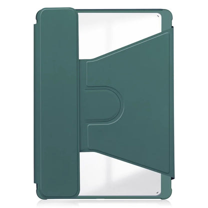 For Samsung Galaxy Tab S10+ Case 360° Rotary Stand PU Leather+Acrylic Tablet Cover (With Keyboard)