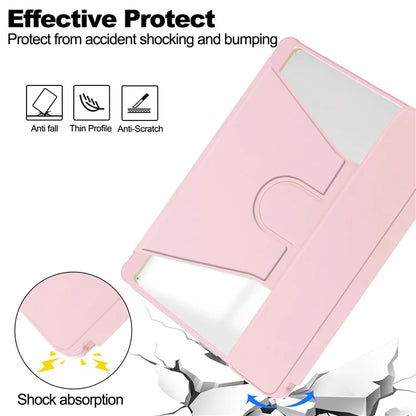 For Samsung Galaxy Tab S10+ Case 360° Rotary Stand PU Leather+Acrylic Tablet Cover (With Keyboard)