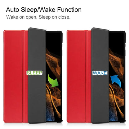 For Samsung Galaxy Tab S10 Ultra Case Anti-Drop Leather Stand Tablet Cover