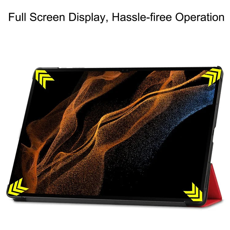 For Samsung Galaxy Tab S10 Ultra Case Anti-Drop Leather Stand Tablet Cover