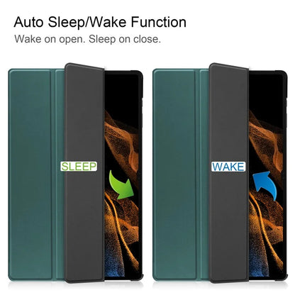 For Samsung Galaxy Tab S10 Ultra Case Anti-Drop Leather Stand Tablet Cover