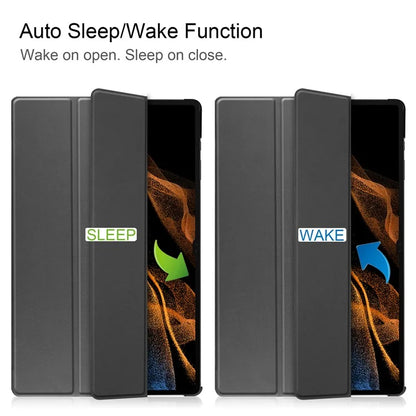 For Samsung Galaxy Tab S10 Ultra Case Anti-Drop Leather Stand Tablet Cover