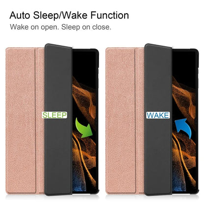 For Samsung Galaxy Tab S10 Ultra Case Anti-Drop Leather Stand Tablet Cover
