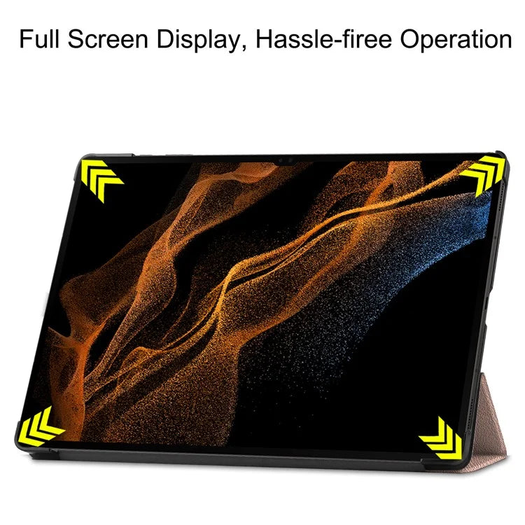 For Samsung Galaxy Tab S10 Ultra Case Anti-Drop Leather Stand Tablet Cover