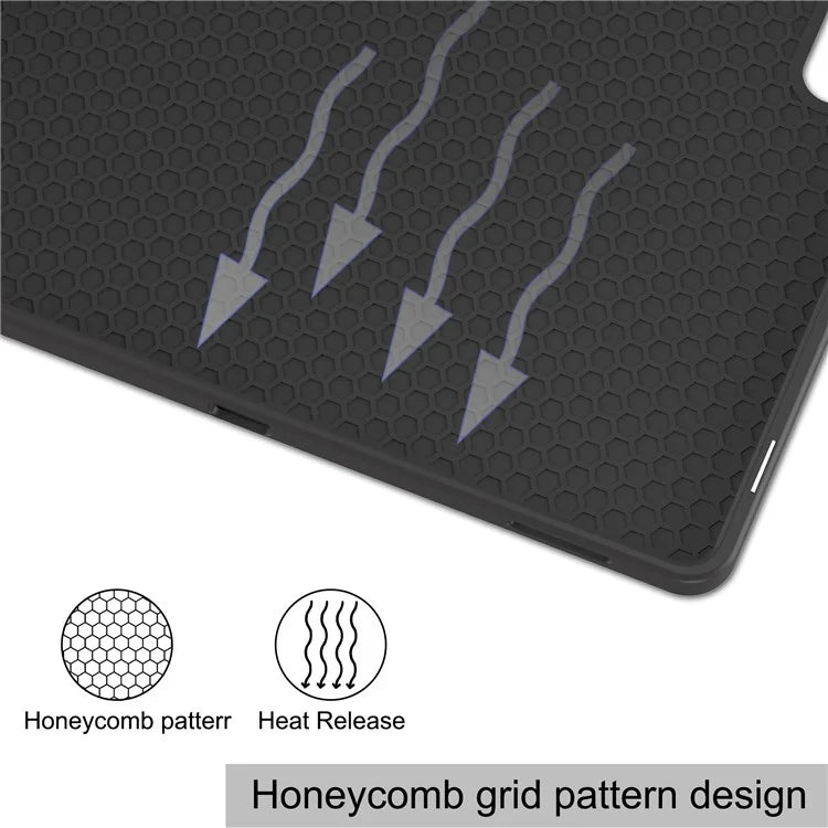 For Samsung Galaxy Tab S10 Ultra Stand Case Shock-Absorbent Leather Tablet Cover with Pen Slot