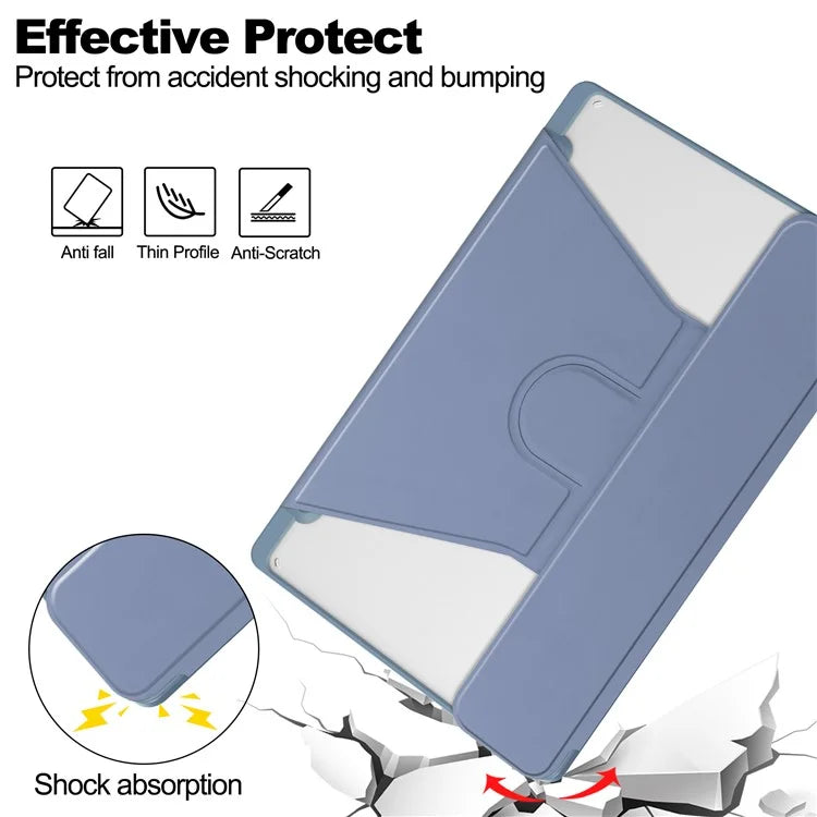 For Samsung Galaxy Tab S10 Ultra Case 360° Rotary Stand PU Leather+Acrylic Tablet Cover (Without Keyboard)