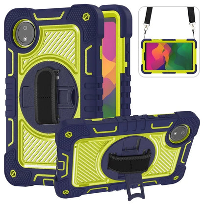 For Xiaomi Redmi Pad SE 4G Case Silicone+PC Kickstand Tablet Cover with Shoulder Strap